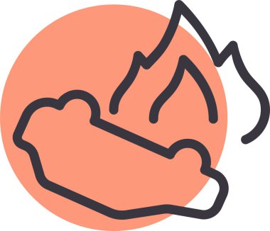 Yangın. Web simgesi basit illüstrasyon