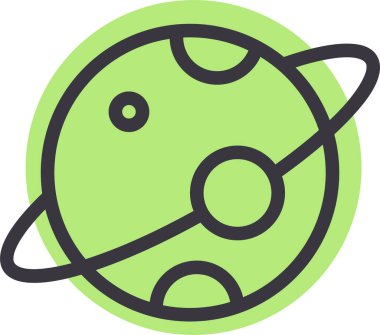 Gezegen. Web simgesi basit illüstrasyon