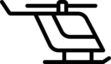 Helikopter. Web simgesi basit illüstrasyon