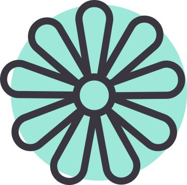 çiçek web simgesi basit illüstrasyon