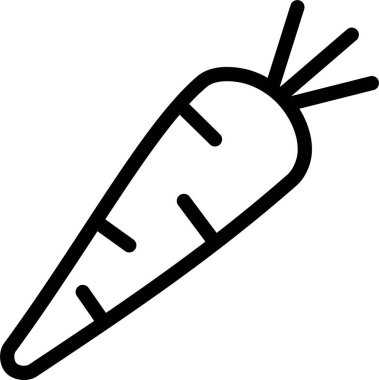 Havuç. Web simgesi basit illüstrasyon