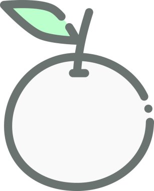 Turuncu turunçgil. Web simgesi basit illüstrasyon