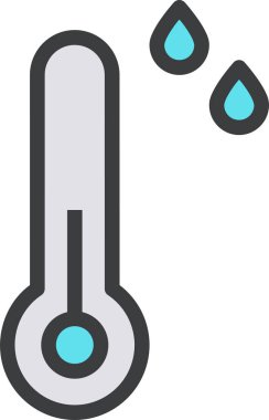 Termometre. Web simgesi basit tasarım