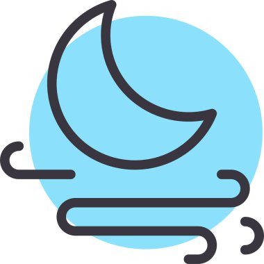 Ay. Web simgesi basit illüstrasyon