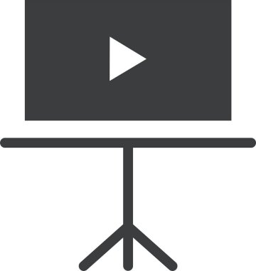 Sunum. Web simgesi basit illüstrasyon