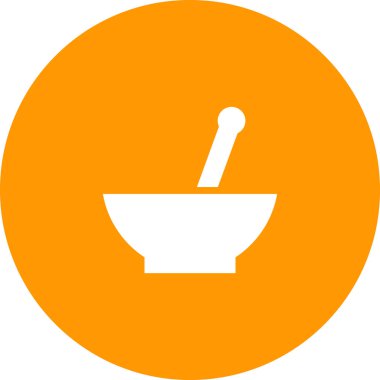 Havan topu simgesi, vektör illüstrasyonu