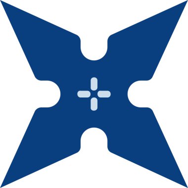 Ninja yıldızı. Web simgesi basit illüstrasyon