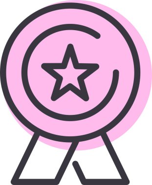 Madalya. Web simgesi basit illüstrasyon