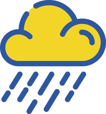 Yağmur. Web simgesi basit illüstrasyon