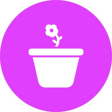 çiçek saksısı vektör illüstrasyonu