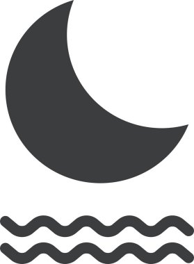 Ay. Web simgesi basit illüstrasyon