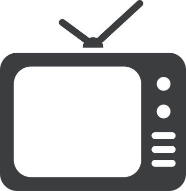 Televizyon. Web simgesi basit illüstrasyon