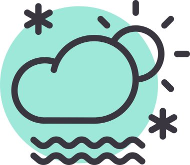 Bulut. Web simgesi basit illüstrasyon