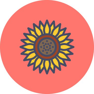 Çiçek. Web simgesi basit illüstrasyon