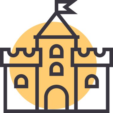 Şato. Web simgesi basit tasarım