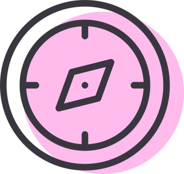 Pusula. Web simgesi basit tasarım 