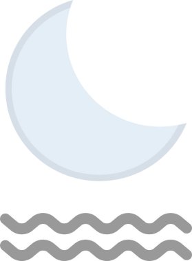 Ay. Web simgesi basit illüstrasyon