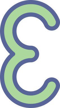 Episilon. Web simgesi basit illüstrasyon