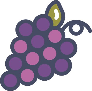 üzüm ikonu vektör illüstrasyonu 