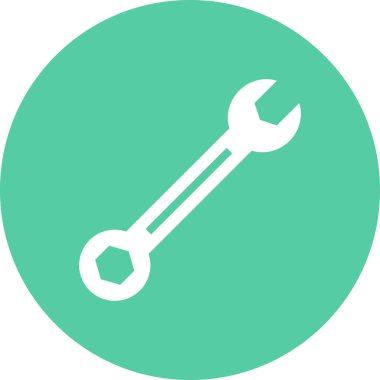 İngiliz anahtarı simgesi vektör illüstrasyonu