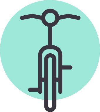 Bisiklet ikonu. Web için bisiklet vektör simgesinin basit illüstrasyonu 