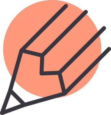 Kalem. Web simgesi basit illüstrasyon