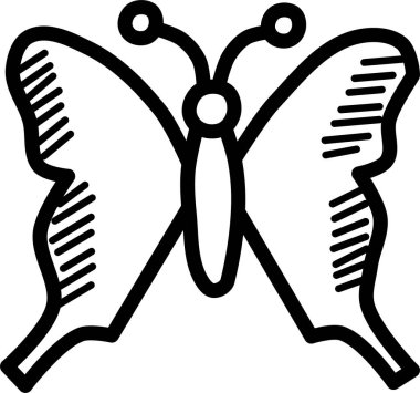 Kelebek. Web simgesi vektör illüstrasyonu