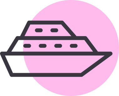 Gemi. Web simgesi basit illüstrasyon