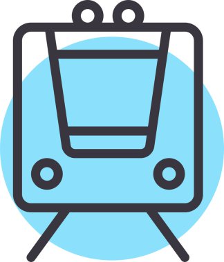 tren. Basit simge illüstrasyonu