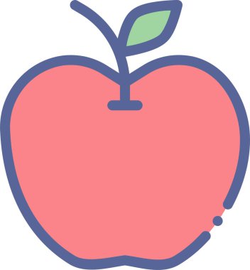 Elma. Web simgesi basit illüstrasyon