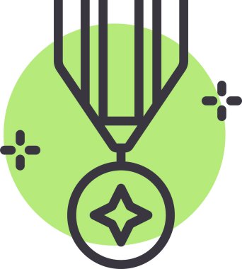 Madalya. Web simgesi basit illüstrasyon