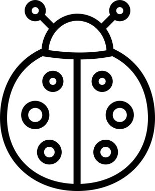 Uğur böceği. Web simgesi basit illüstrasyon