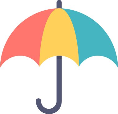 Şemsiye. Web simgesi basit illüstrasyon