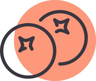 Böğürtlen işareti simgesi, vektör illüstrasyonu