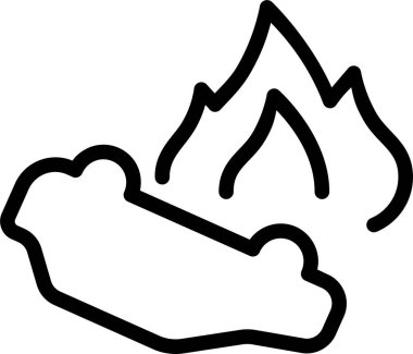 Yangın. Web simgesi basit illüstrasyon