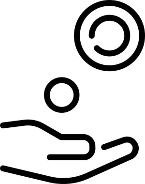 Elini ver. Web simgesi basit illüstrasyon