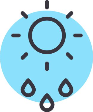 Güneş. Web simgesi basit illüstrasyon