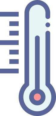 Termometre. Web simgesi basit illüstrasyon