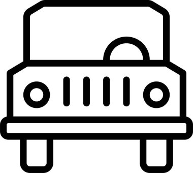 - Araba. Web simgesi basit illüstrasyon