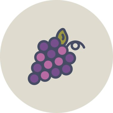 üzüm ikonu vektör illüstrasyonu 