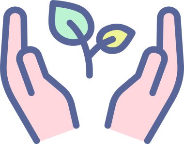 Ekoloji. Web simgesi basit illüstrasyon