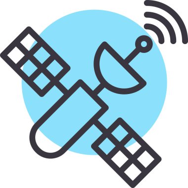 Uydu. Web simgesi basit illüstrasyon