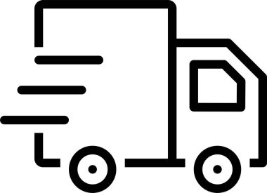 Teslimat. Web simgesi vektör illüstrasyonu