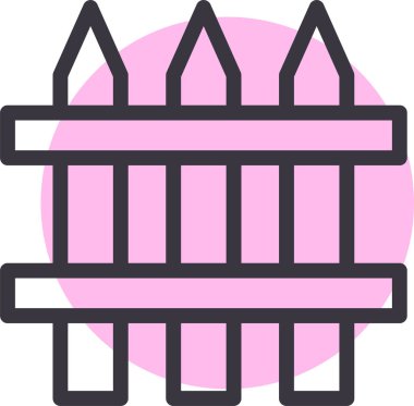 Çit. Web simgesi basit illüstrasyon