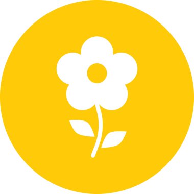 Moda tarzında izole edilmiş çiçek simgesi