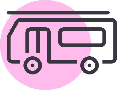 dağıtım kamyonu ikonu vektör çizimi