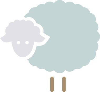 Koyun. Web simgesi basit illüstrasyon