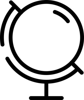 Küre. Web simgesi basit illüstrasyon