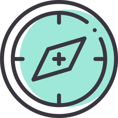 Pusula. Web simgesi basit tasarım 