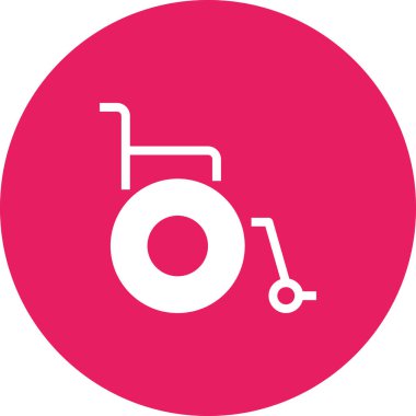 tekerlekli sandalye ikonu vektör illüstrasyonu